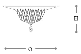 Dimensiones de la Lámpara de Techo Sirius Opera Italamp